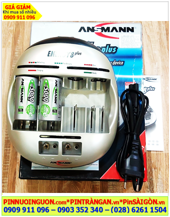 Ansman Energy 8Plus, Bộ sạc 4viên pin D-Kèm sẳn 2 pin sạc Ansman D5000mAh 1.2v Mignon chính hãng